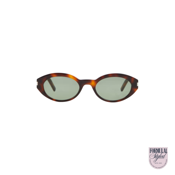 YSL 'SL 567' Oval Tortoise Sunglasses