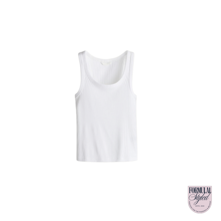 Dissh ‘Lee’ White Ribbed Tank Top