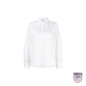 Max Mara 'White Optical Stretch' Shirt