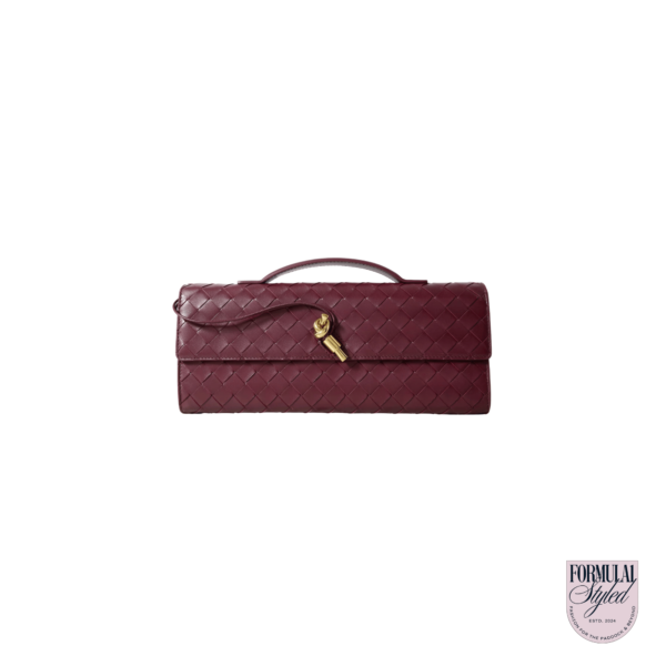 Bottega Venetta 'Andiamo' Clutch in Burgundy