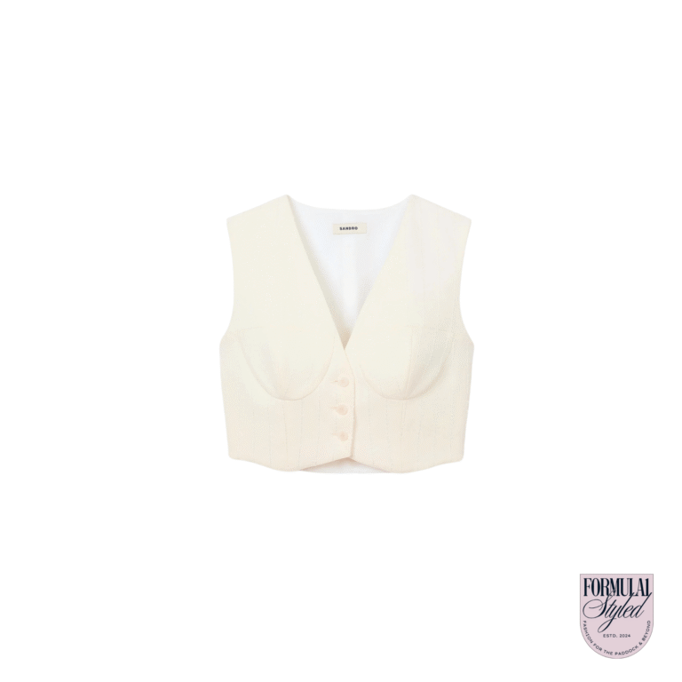 Sandro ‘Sequin Crop Jacket’ Vest