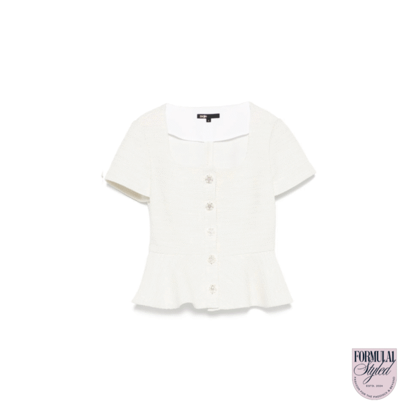 Maje 'Interwoven Design' Peplum Top