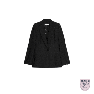 Zara 'Perforated Embroidered' Blazer