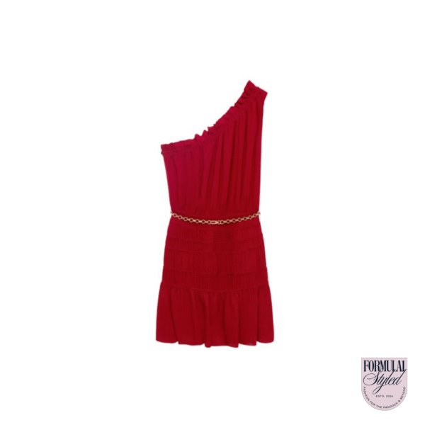 Mango 'Asymmetrical Belt' Dress