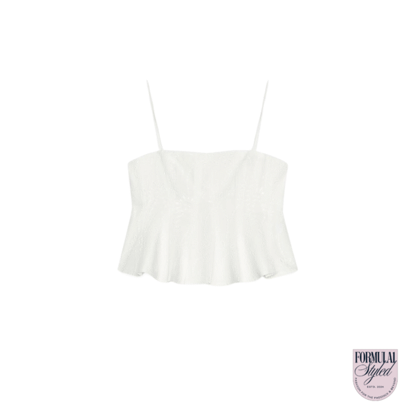 Zara 'Embroidered Godet' Top
