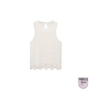 Mango 'Crochet Straight' Tank Top