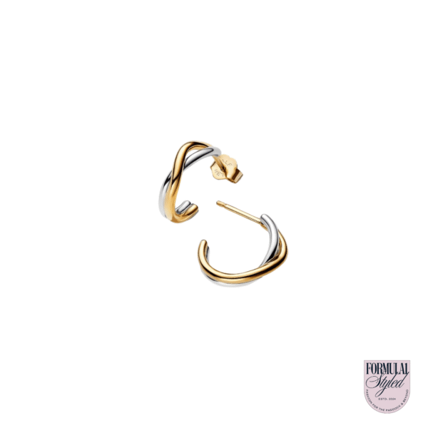 Pandora 'Two-Tone' Hoop Earrings
