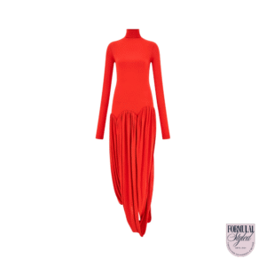 Ferragamo 'Turtleneck Tulip-Design' Dress