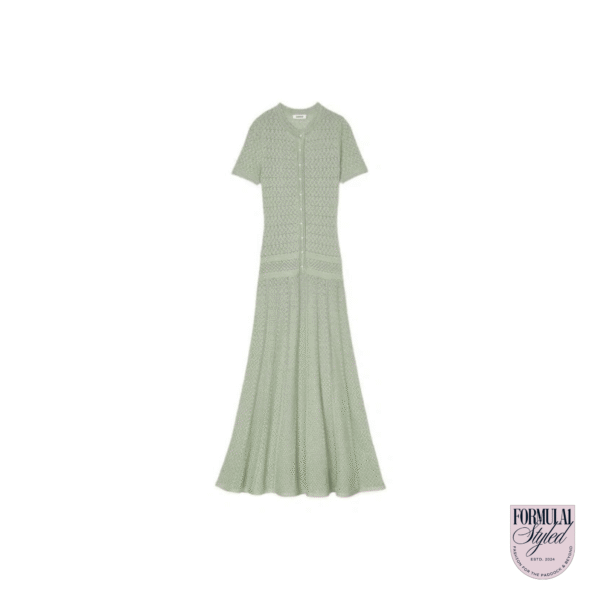 Sandro 'Almond Green Knit Maxi' Dress