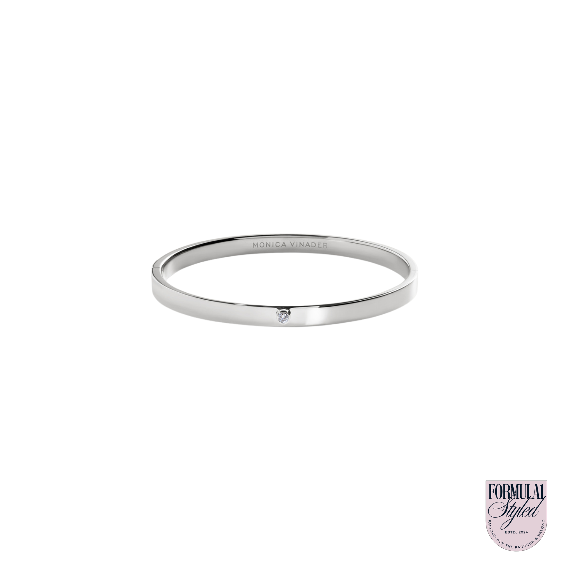 Monica Vinader Solitaire Diamond Bangle